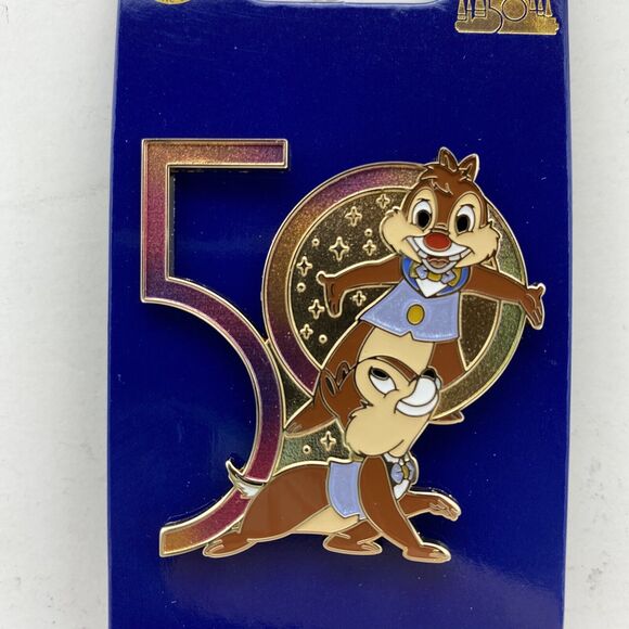Walt Disney World Pin Chip ‘n Dale and 50th Anniversary WDW Parks - Picture 2 of 4
